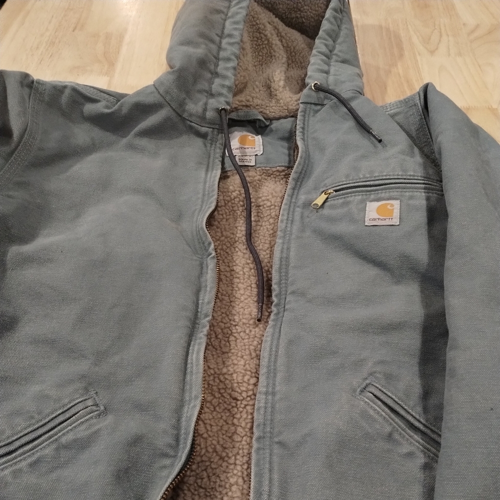 Carhartt Women's Blue Sherpa Hooded Jacket